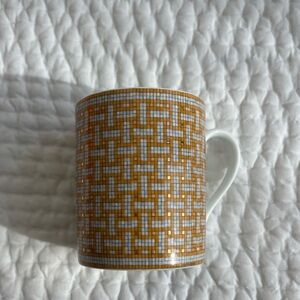 Hermes patterned Coffee Mug/ NWT.